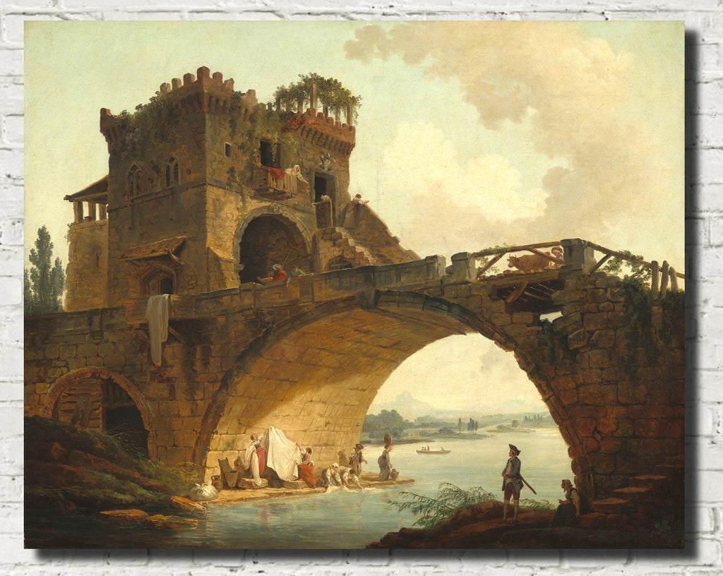Hubert Robert Fine Art Print, Ponte Salario
