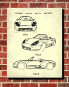 Porsche Patent Print Motoring Wall Art Sports Car Poster - OnTrendAndFab