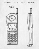 Portable Phone Patent Print Telephone Blueprint Poster