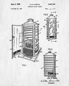 Portable Toilet Patent Print Portaloo Blueprint Art Poster