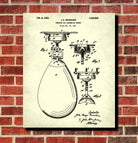 Punch Bag Patent Print Boxing Decor Sports Wall Art