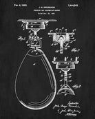Punch Bag Patent Print Boxing Decor Sports Wall Art