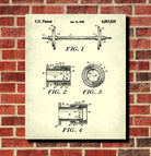 Weight Lifting Patent Print Poster Quick Release Collar Blueprint