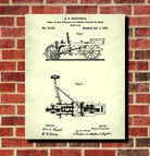 Railroad Patent Print Railway Hand Car Train Poster