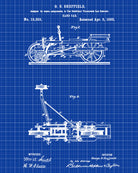 Railroad Patent Print Railway Hand Car Train Poster