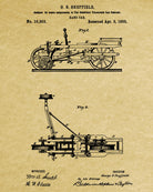 Railroad Patent Print Railway Hand Car Train Poster