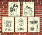 Railroad Patent Prints Set 5 Railway Posters Trains