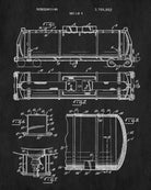 Railroad Patent Print Railway Tank Car Train Poster