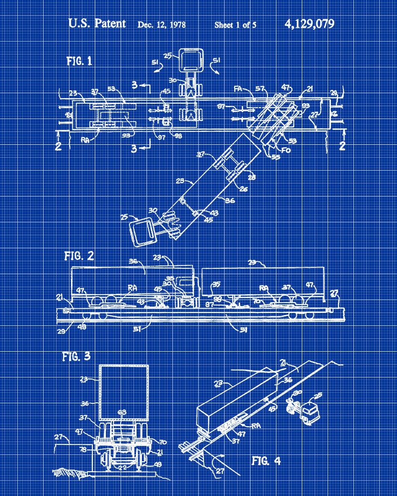 Railroad Patent Print Railway Truck Car Train Poster