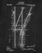 Railroad Patent Print Railway Points Switch Train Poster