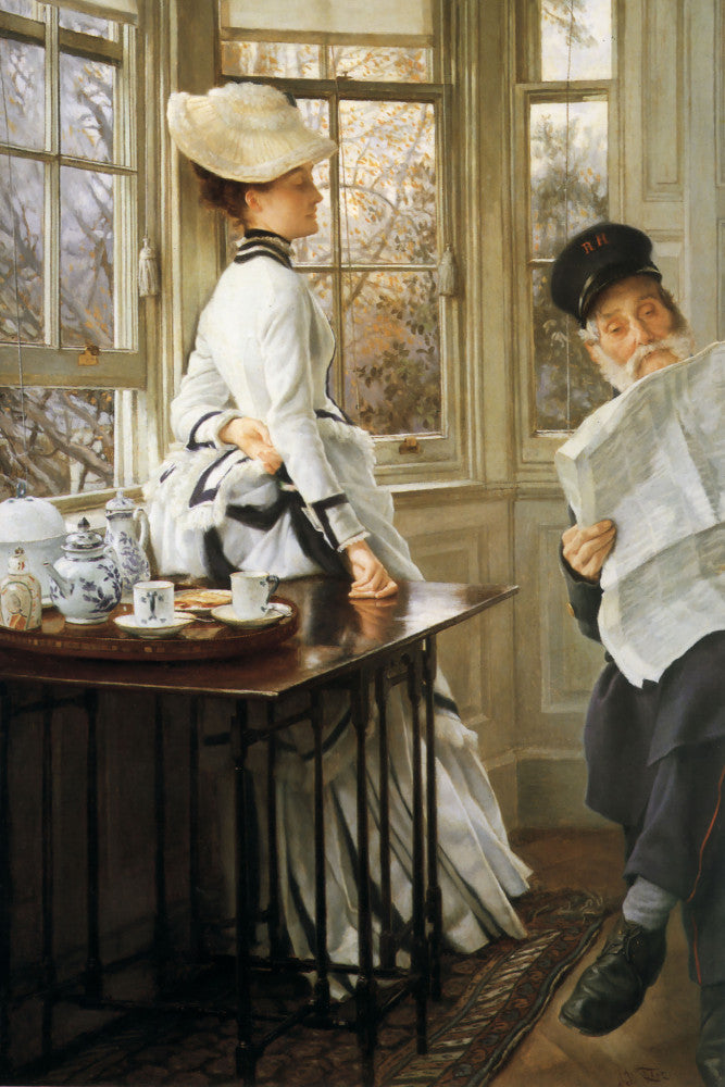 James Tissot Fine Art Print: Reading the News