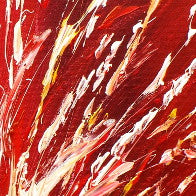 Original Painting James Lucas, Red Sparkler Abstract