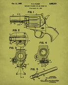 Revolver Patent Poster Handgun Art Firearm Print - OnTrendAndFab