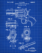 Revolver Patent Poster Handgun Art Firearm Print - OnTrendAndFab