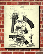 Revolver Patent Poster Firearm Art Handgun Print - OnTrendAndFab