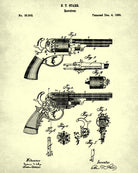 Handgun Patent Poster Revolver Art Firearm Print - OnTrendAndFab