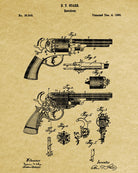 Handgun Patent Poster Revolver Art Firearm Print - OnTrendAndFab