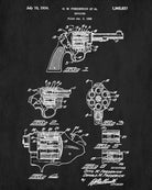 Handgun Patent Poster Revolver Art Weapons Print - OnTrendAndFab