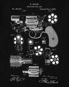 Revolver Patent Print Gun Poster Handgun Firearm Wall Art - OnTrendAndFab