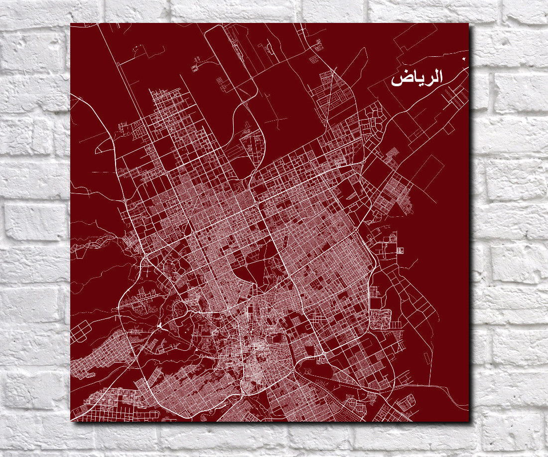 Riyadh City Street Map Print Modern Art Poster Home Decor - OnTrendAndFab