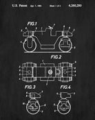 Road Roller Patent Print Construction Blueprint Poster