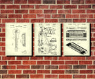 Rock Band Wall Art Posters Music Patent Prints