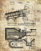 Rock Plant Patent Print Gold Rush Mining Poster