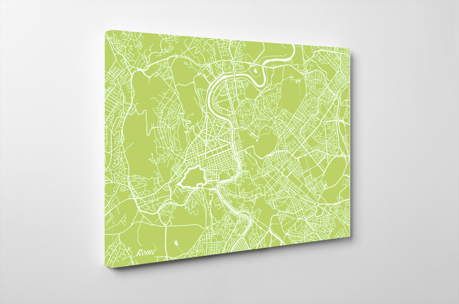 Rome City Street Map Print Feature Wall Art Poster