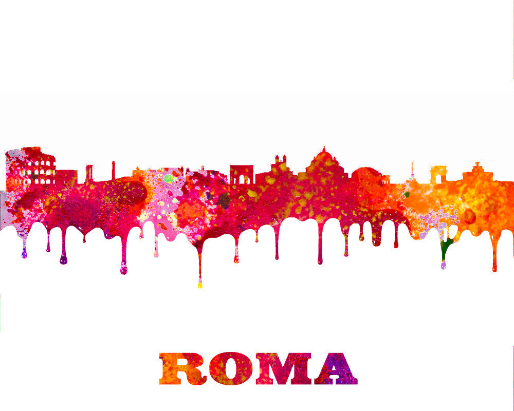 Rome City Skyline Print Wall Art Poster Italy - OnTrendAndFab