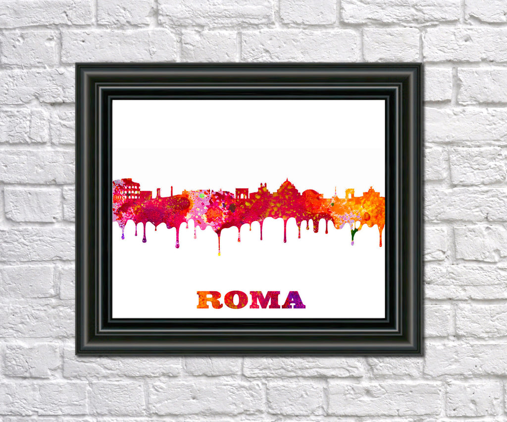 Rome City Skyline Print Wall Art Poster Italy - OnTrendAndFab