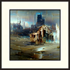 Ruined City Edge, Framed Urban Abstract Fine Art Print