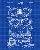 Safety Goggles Patent Print Workshop Blueprint Poster