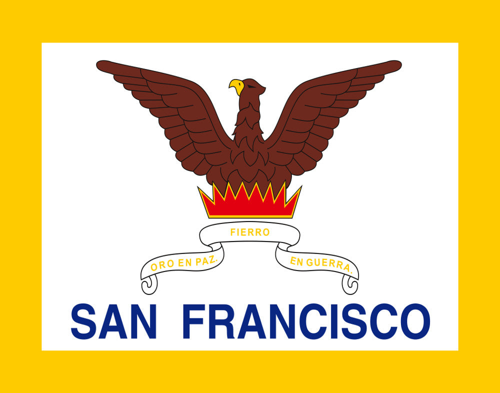 San Francisco California City Flag Print