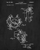 Scuba Diving Patent Print Dive Equipment Blueprint Marine Poster