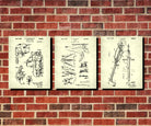 Scuba Diving Patent Prints Set 3 Dive Posters Diver Gift