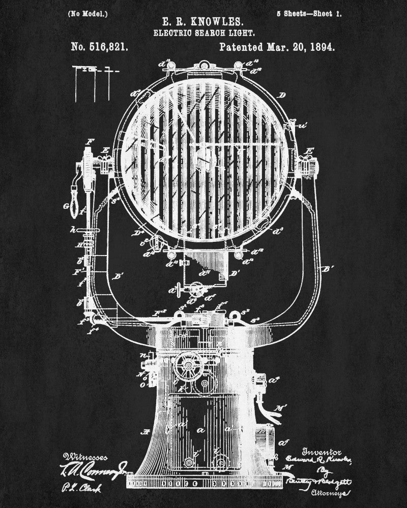 Search Light Patent Print Sailing Art Nautical Print - OnTrendAndFab