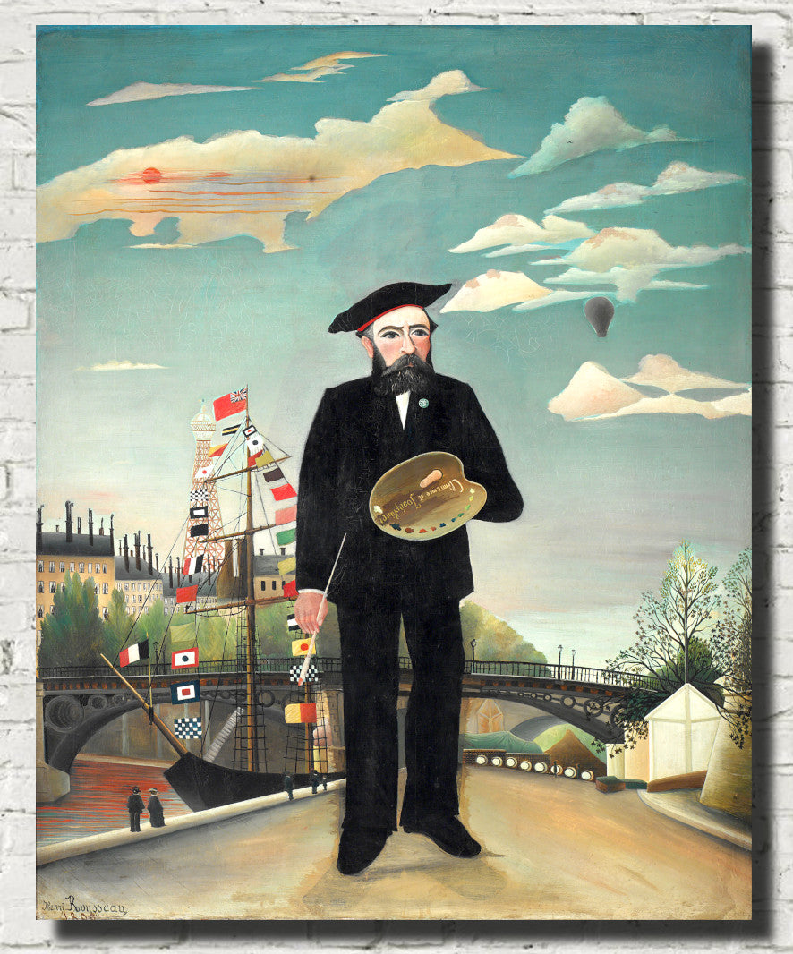 Henri Rousseau, Post- Impressionist Fine Art Print, Self Portrait