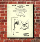 Shampoo Bowl Patent Print Hairdressing Wall Art Poster