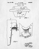 Shampoo Bowl Patent Print Hairdressing Wall Art Poster