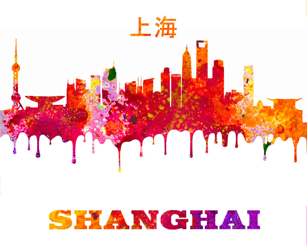 Shanghai City Skyline Print Wall Art Poster China - OnTrendAndFab