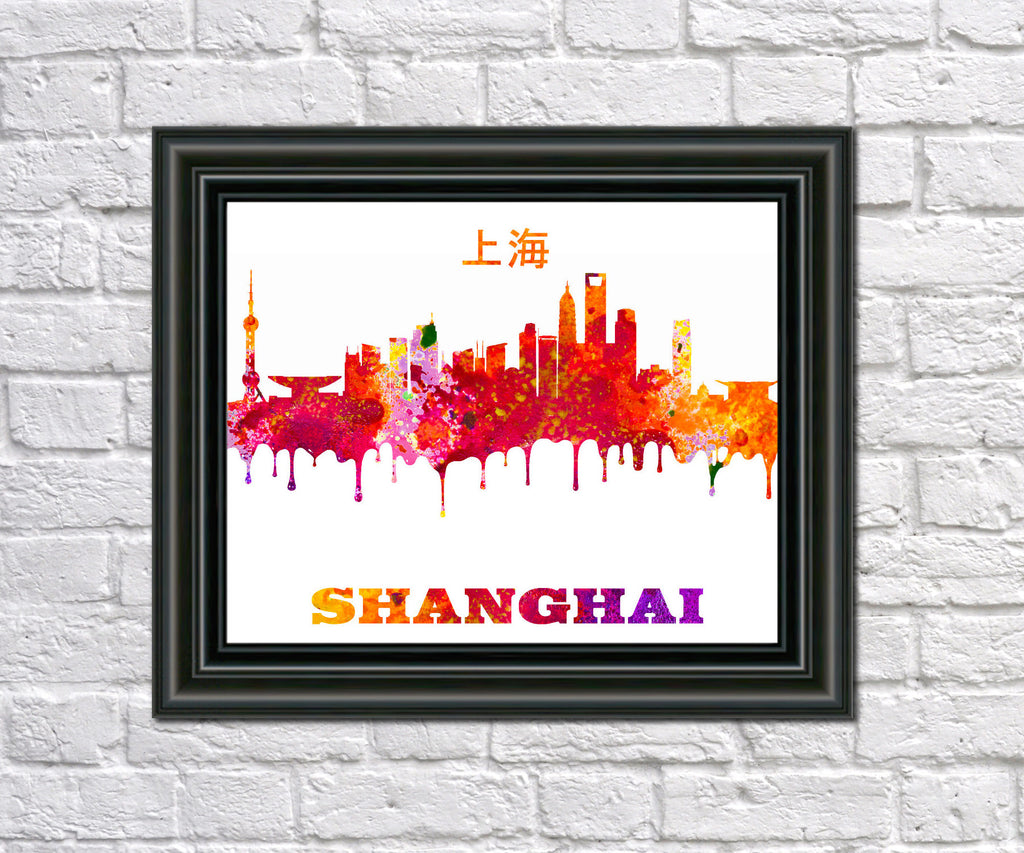 Shanghai City Skyline Print Wall Art Poster China - OnTrendAndFab