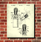 Shaving Brush Patent Print Barber Wall Art Bathroom Poster