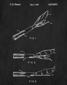 Shellfish Knife Patent Print Kitchen Poster Cafe Wall Art