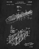 Shipping Container Patent Print Trucking Wall Art Office Poster