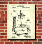 Shower Bath Patent Print Bathroom Wall Art Poster