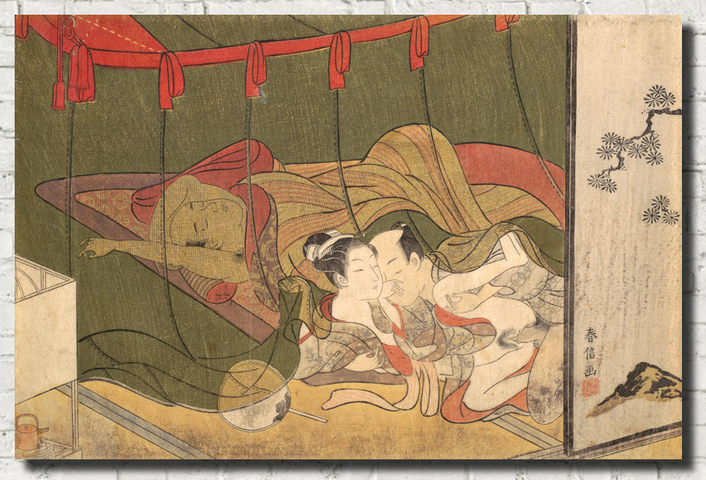 Suzuki Harunobu, Japanese Shunga Art Print : Erotic Art
