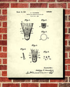 Shuttlecock Patent Print Badminton Blueprint Sports Poster - OnTrendAndFab