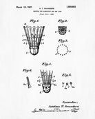 Shuttlecock Patent Print Badminton Blueprint Sports Poster - OnTrendAndFab