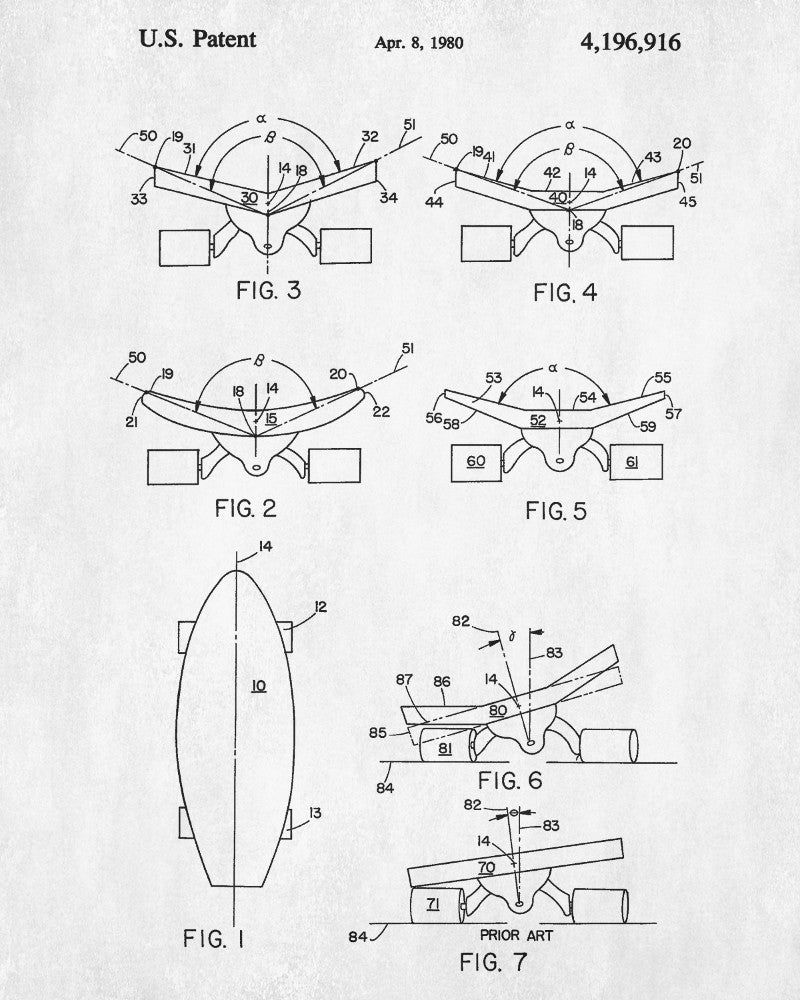 Skateboarding Patent Print Sports Poster Skateboard Blueprint - OnTrendAndFab