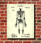 Medical Patent Print Anatomical Skeleton Poster